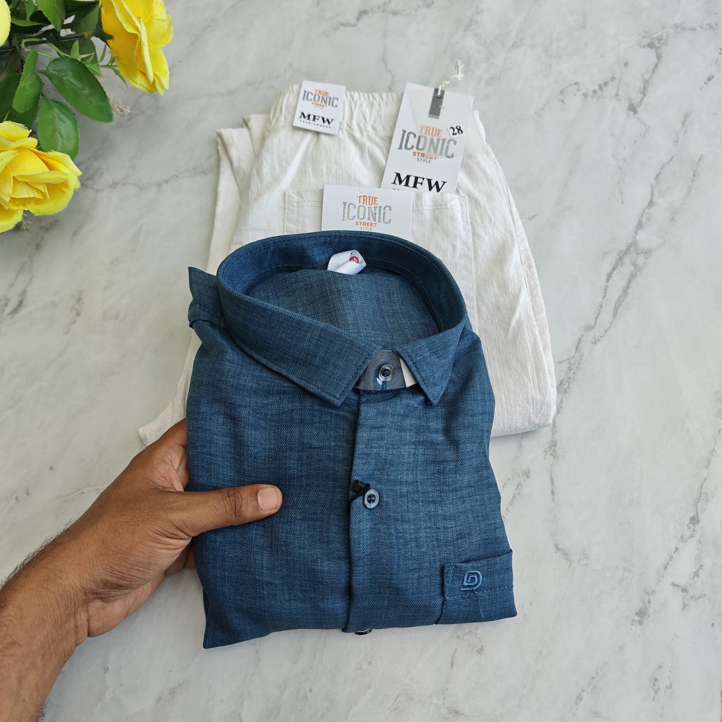 2 in 1 combo lenin shirts + lenin relax fit pants combo buy @600 rs only