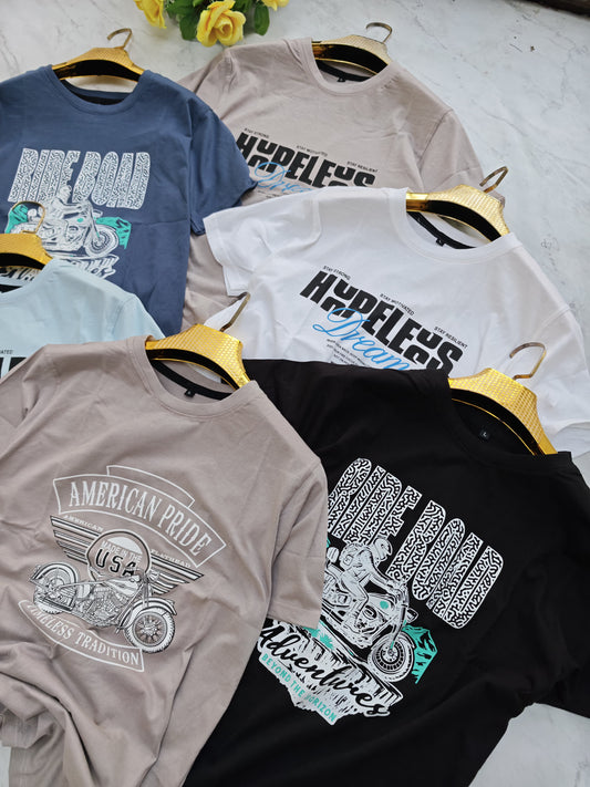 3 in 1 combo buy 3 pcs Random design CottonHalf sleeve tshirts buy 500 only(Read description before ordering)