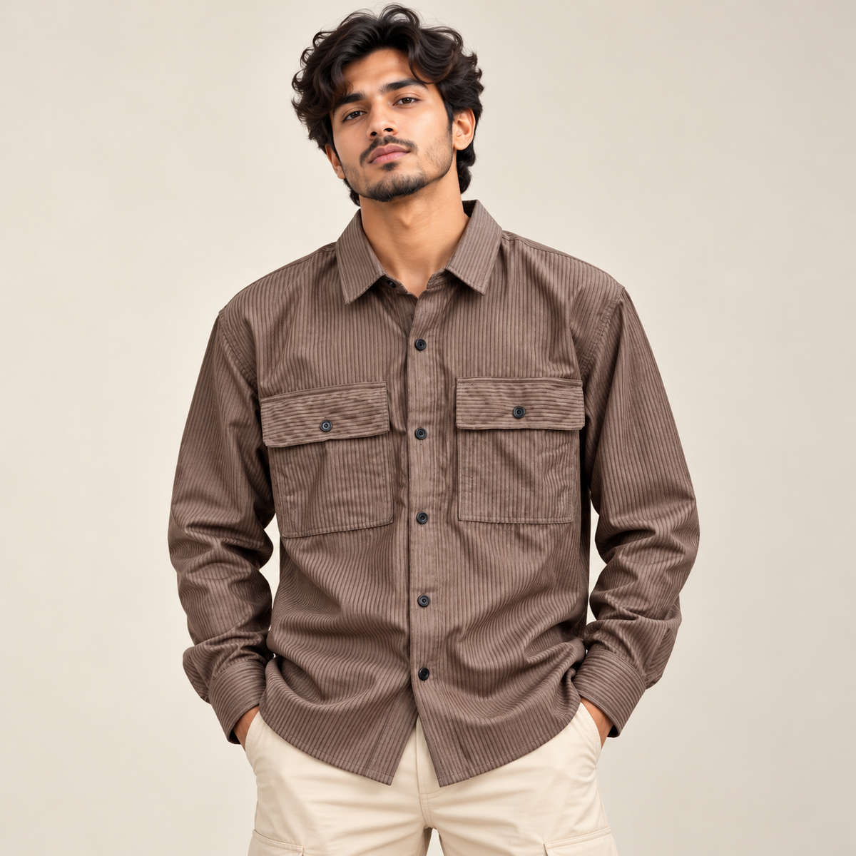 MFW  full sleeve Double pocket corduroy shirts Single pcs @299 and Buy 4 pcs combo @999