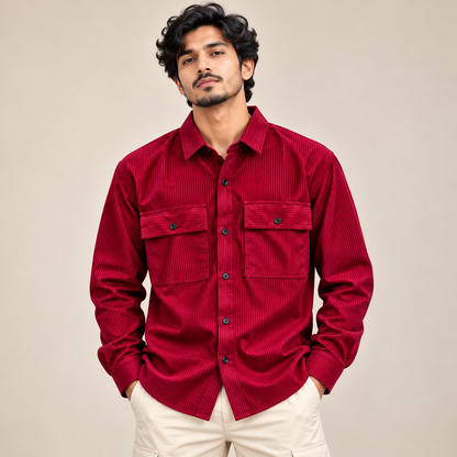 MFW  full sleeve Double pocket corduroy shirts Single pcs @299 and Buy 4 pcs combo @999