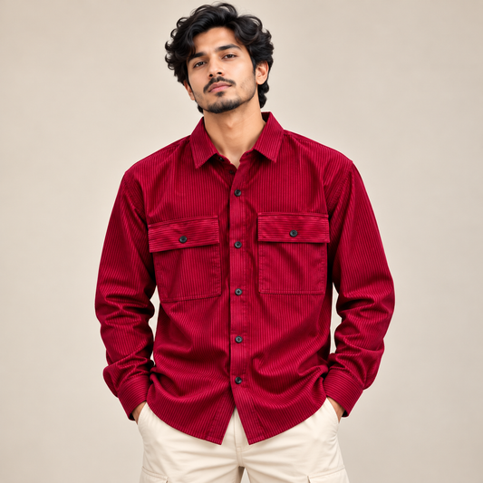 MFW  full sleeve Double pocket corduroy shirts Single pcs @299 and Buy 4 pcs combo @999