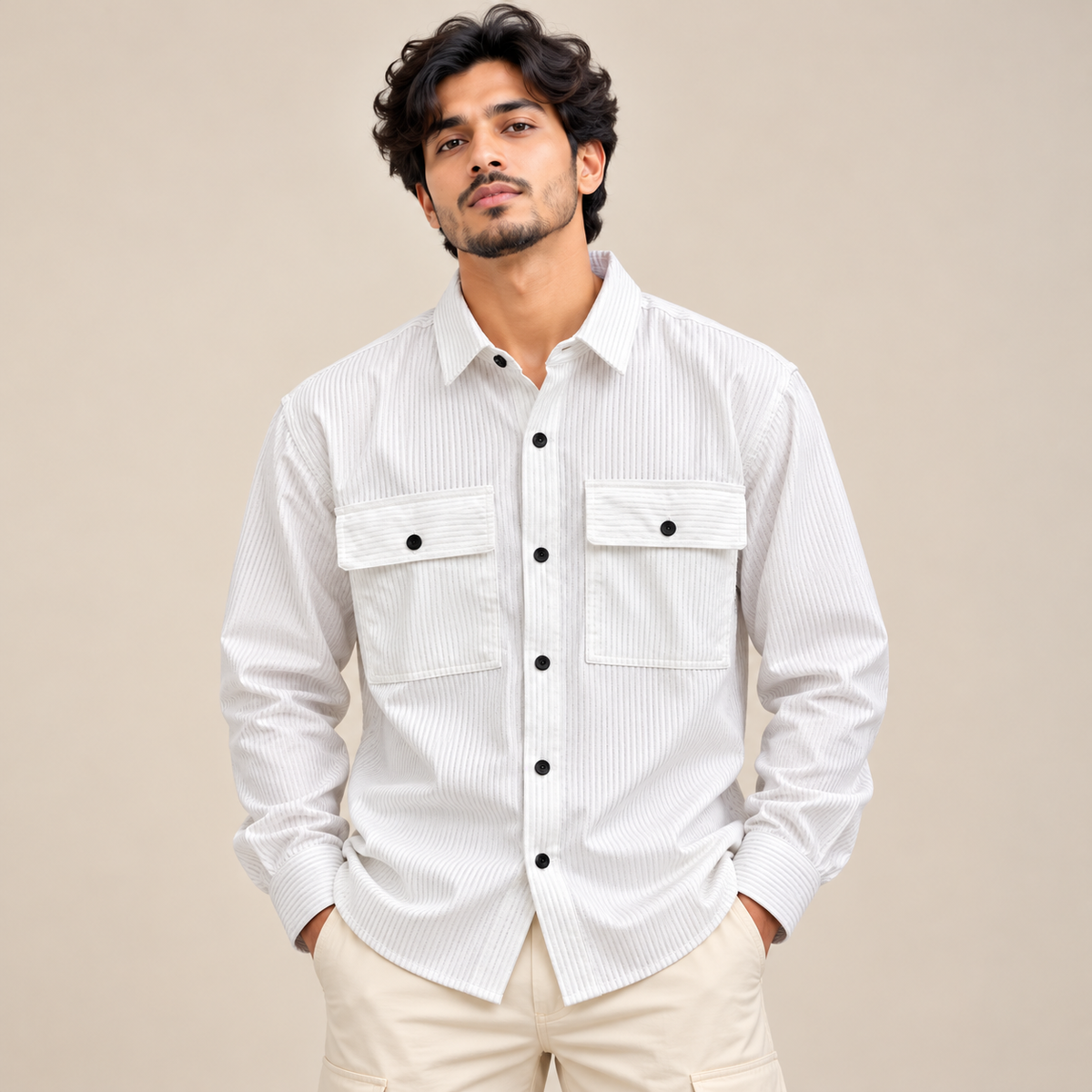 MFW  full sleeve Double pocket corduroy shirts Single pcs @299 and Buy 4 pcs combo @999