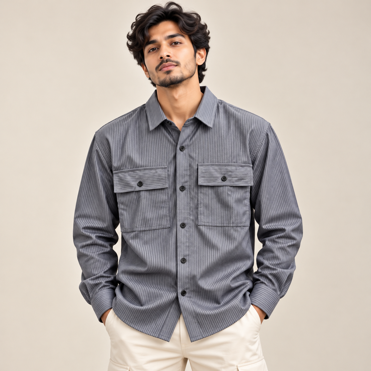 MFW  full sleeve Double pocket corduroy shirts Single pcs @299 and Buy 4 pcs combo @999