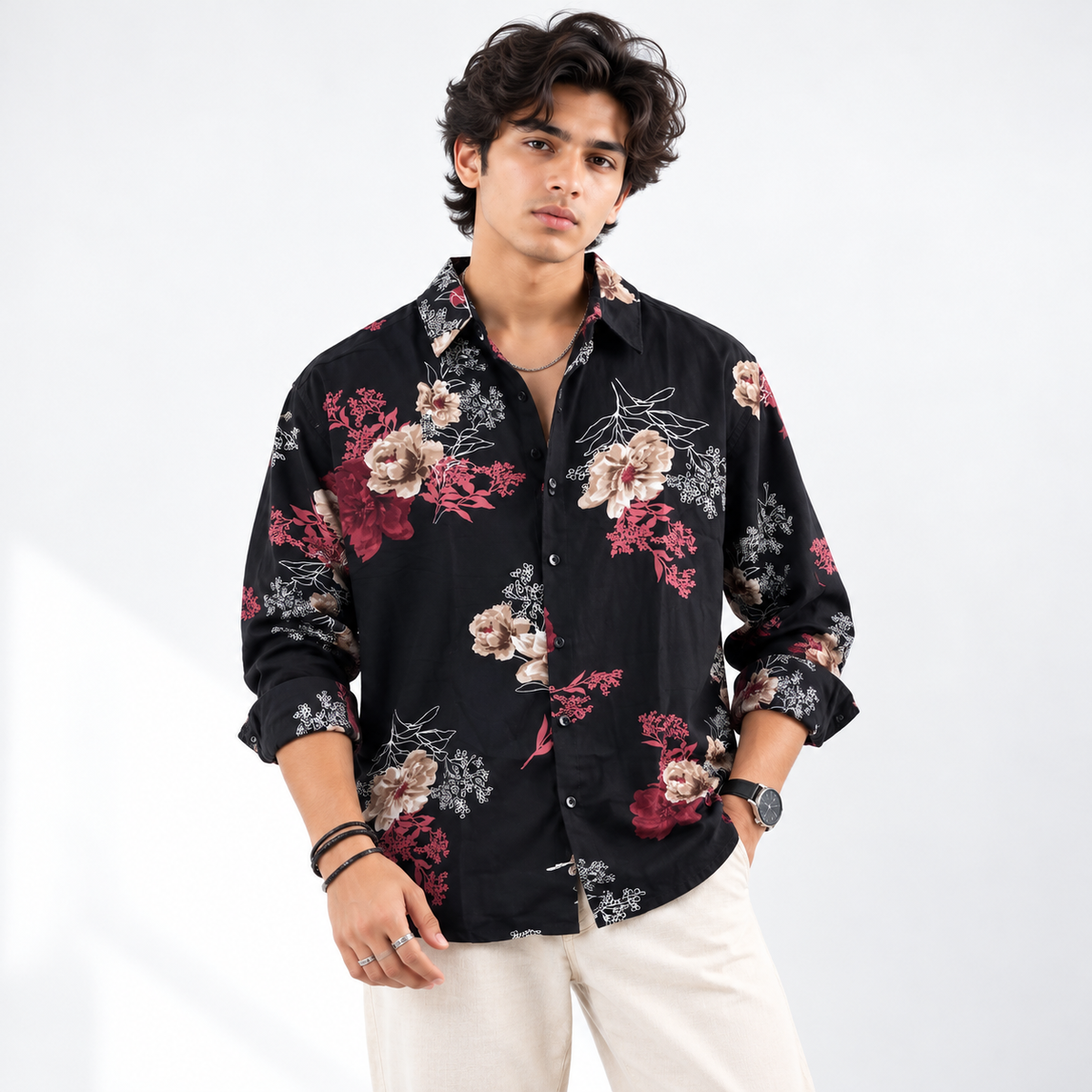 MFW viscose full sleeve printed shirts Single pcs @299 and Buy 4 pcs combo @999