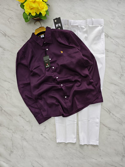 2 in 1 combo MFW party wear shirts + Twill Fabric polo fit pant buy @600 rs only