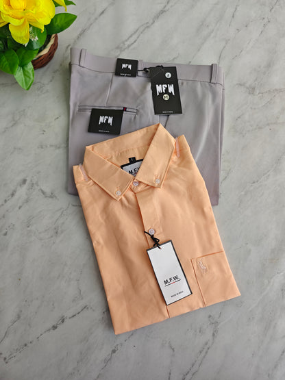 2 in 1 combo MFW plain shirts + Twill Fabric polo fit pants buy @550 rs only