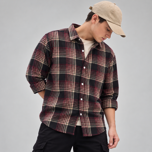 MFW full sleeve grindal fabric checked shirts Single pcs @299 and Buy 4 pcs combo @999