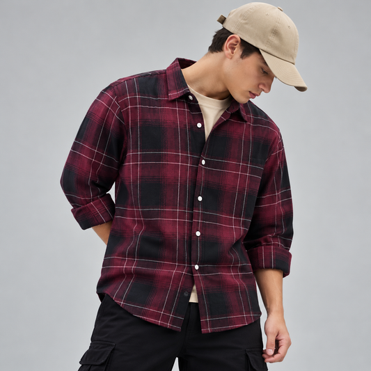 MFW full sleeve grindal fabric checked shirts Single pcs @299 and Buy 4 pcs combo @999