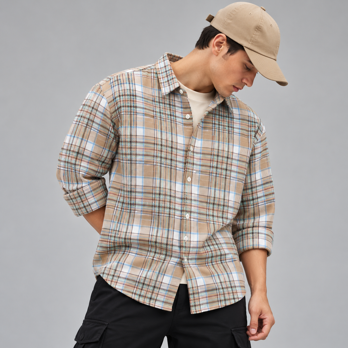 MFW full sleeve grindal fabric checked shirts Single pcs @299 and Buy 4 pcs combo @999