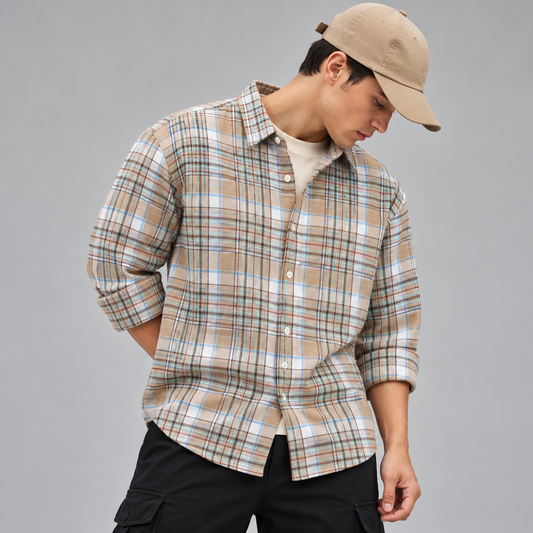 MFW full sleeve grindal fabric checked shirts Single pcs @299 and Buy 4 pcs combo @999