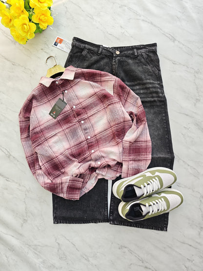 3 in 1 combo MFW brush cotton shirts + Mfw Whisker Super baggy jeans pant + shoe buy @999 only [M4-C1]