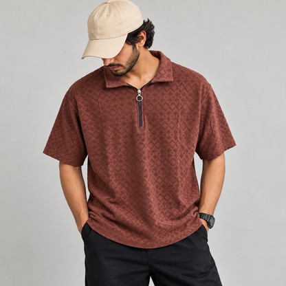 MFW drop shoulder Zipper Tshirt 1 pc @199 and 3 pcs @ 499