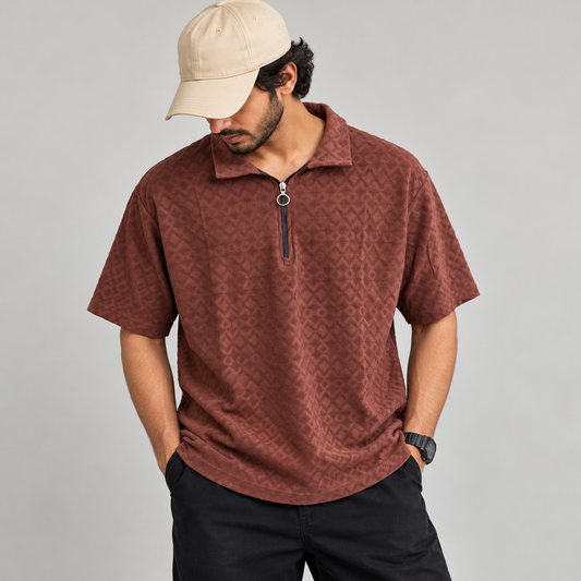 MFW drop shoulder Zipper Tshirt 1 pc @199 and 3 pcs @ 499