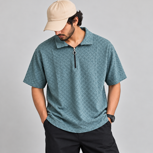 MFW drop shoulder Zipper Tshirt 1 pc @199 and 3 pcs @ 499