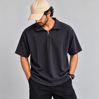MFW drop shoulder Zipper Tshirt 1 pc @199 and 3 pcs @ 499