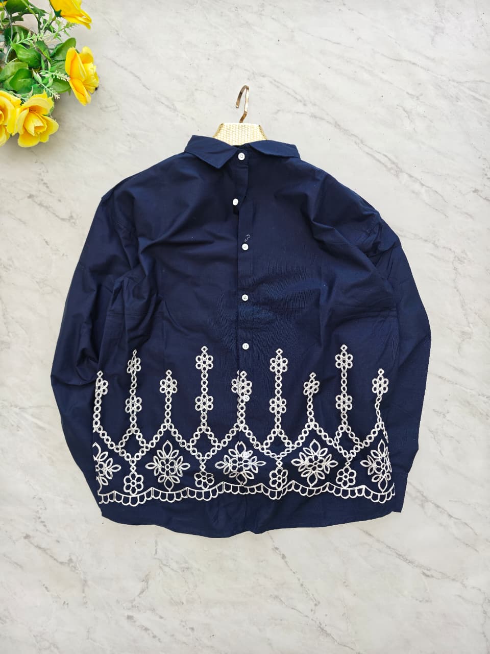Men's Full sleeve Cotton Bottom Embroidery Shirts single pcs @350 and Buy 3 pc combo @999 (N2)