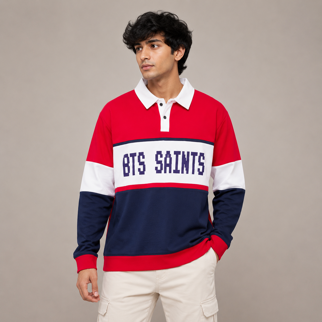 Men's korean Collar premium old money Zipper Full sleeve tshirts@249 (Fabric Reference – Please Read Description)