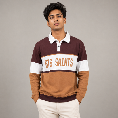 Men's korean Collar premium old money Zipper Full sleeve tshirts@249 (Fabric Reference – Please Read Description)