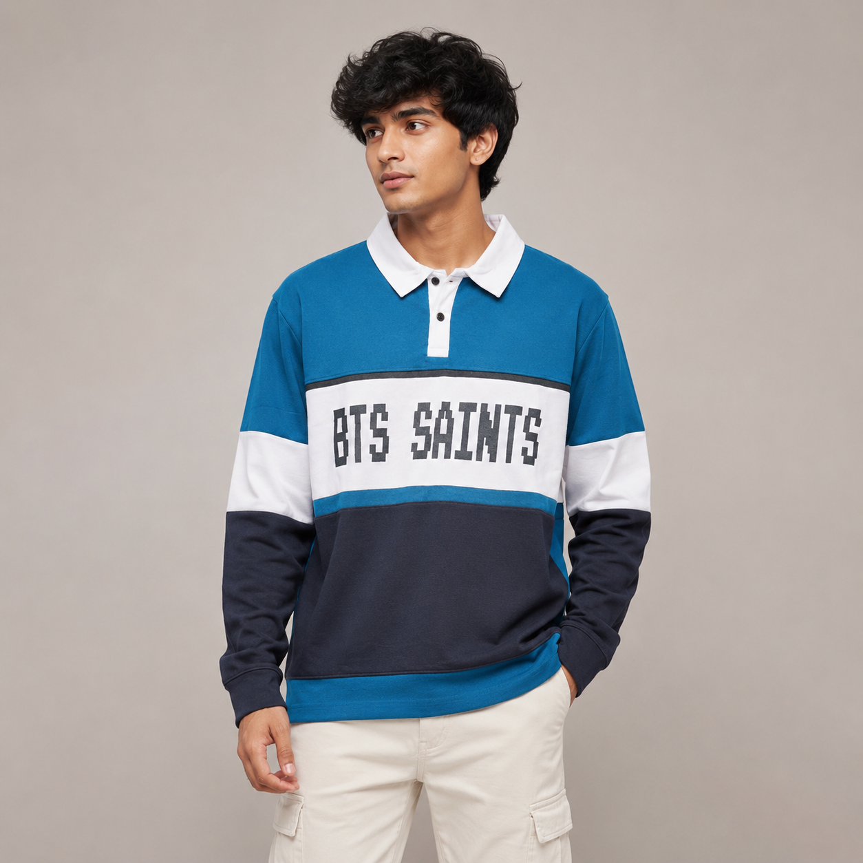 Men's korean Collar premium old money Zipper Full sleeve tshirts@249 (Fabric Reference – Please Read Description)