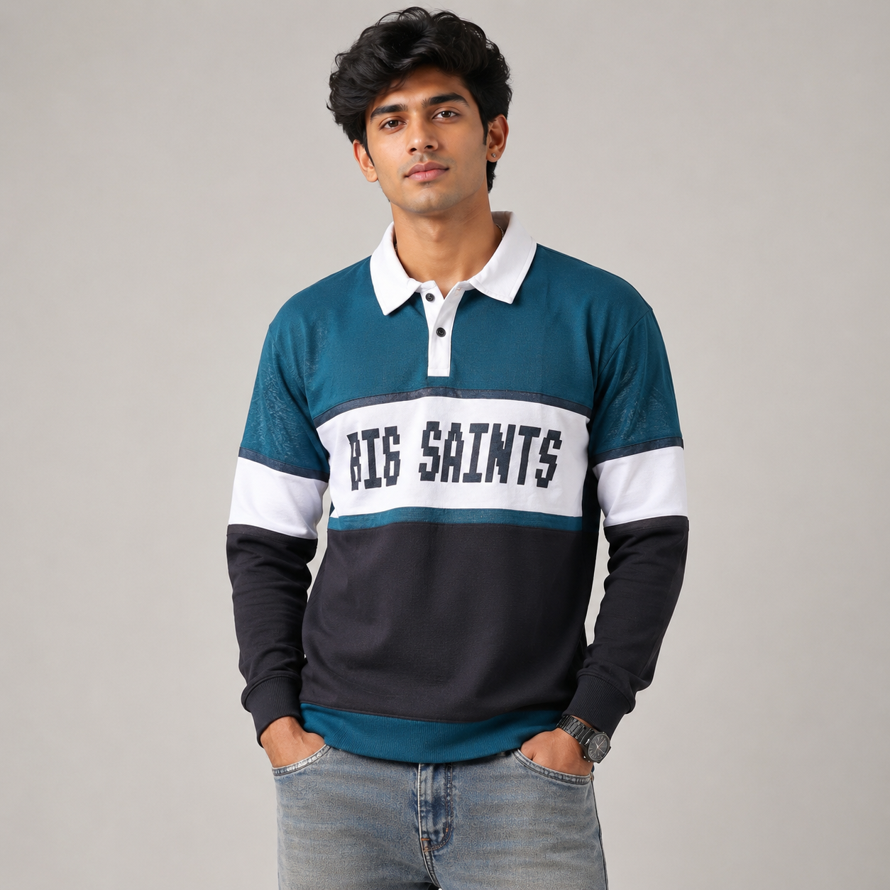 Men's korean Collar premium old money Zipper Full sleeve tshirts@249 (Fabric Reference – Please Read Description)