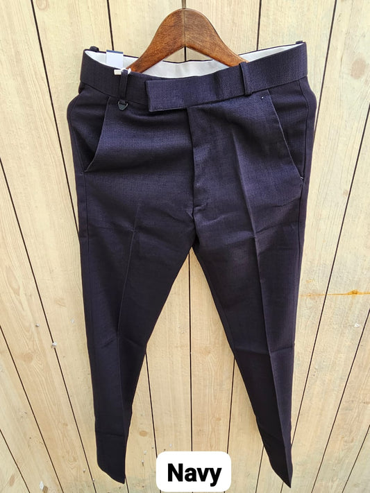 Lenin textured Polofit formal pant Navy buy 3 pant@ 1200