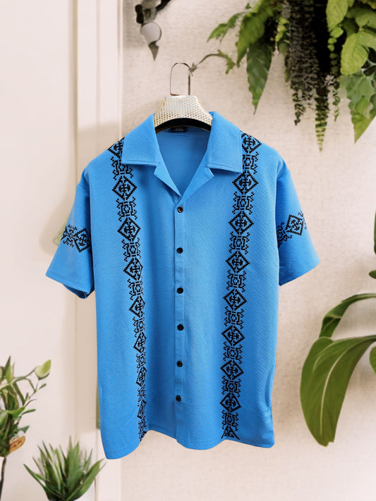 cuban Collar Oversize Drop Shoulder Polo DesignerShirts Single pcs @249