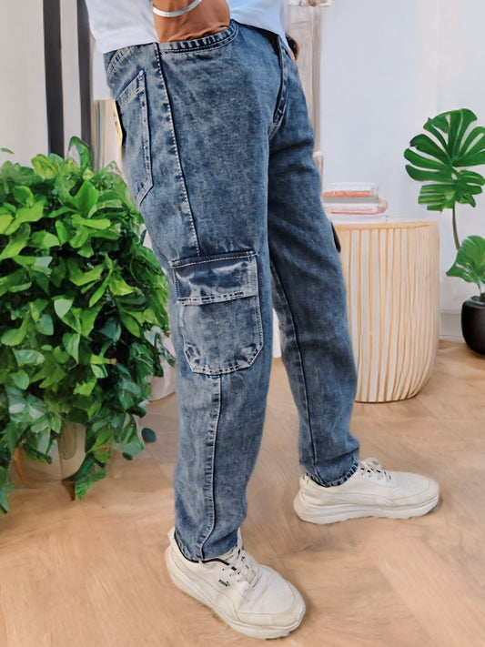 Men's baggy mom fit jeans Grey @450