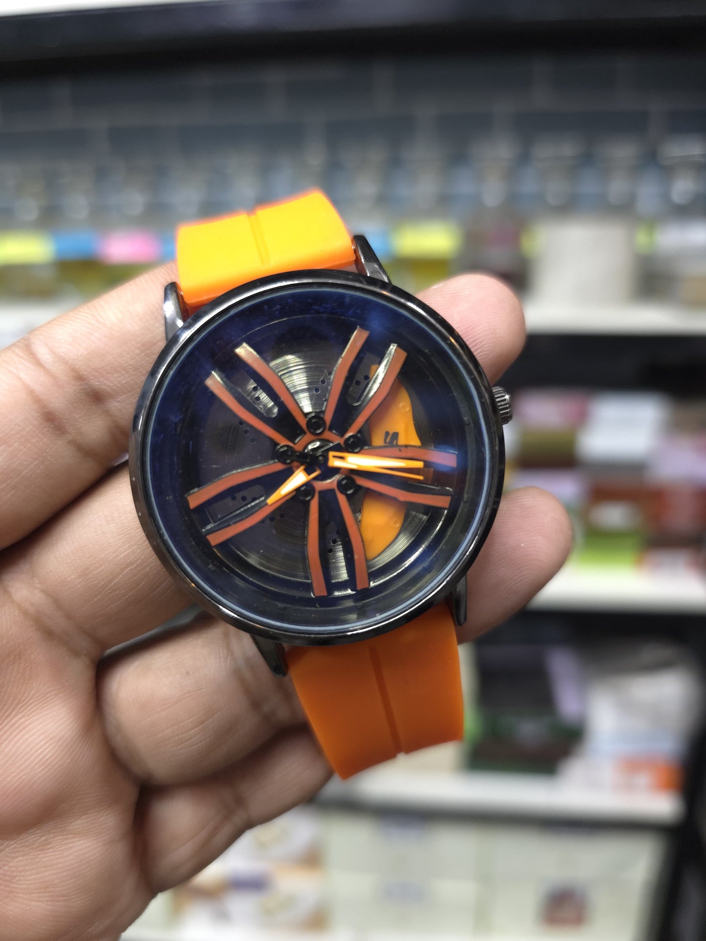 Trendy Spinning watches with silicon strap@300