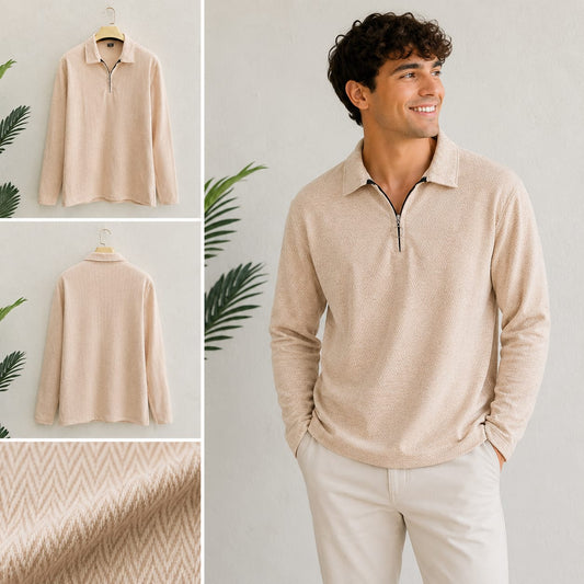 Mfw zig zag full sleeve zipper Tshirt 1 pc @199 and 3 pcs @ 499