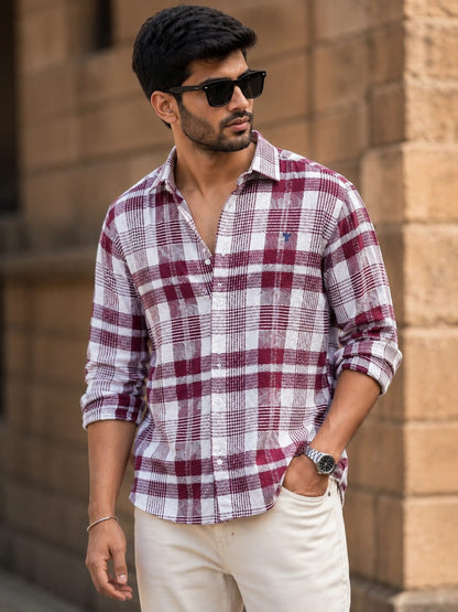 Checked Full Sleeve Shirt for Men – Buy 1 pc @ ₹300 Buy 4 pcs combo @999