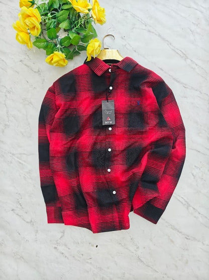 Maroon & White Checked Full Sleeve Shirt for Men – Buy 1 pc @ ₹300 Buy 4 pcs combo @999