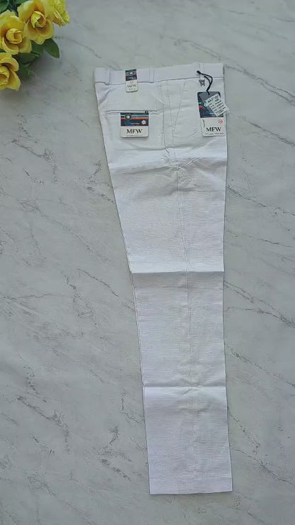 MFW white lenin polo fit pants Buy @350 rs only(Read description before ordering)