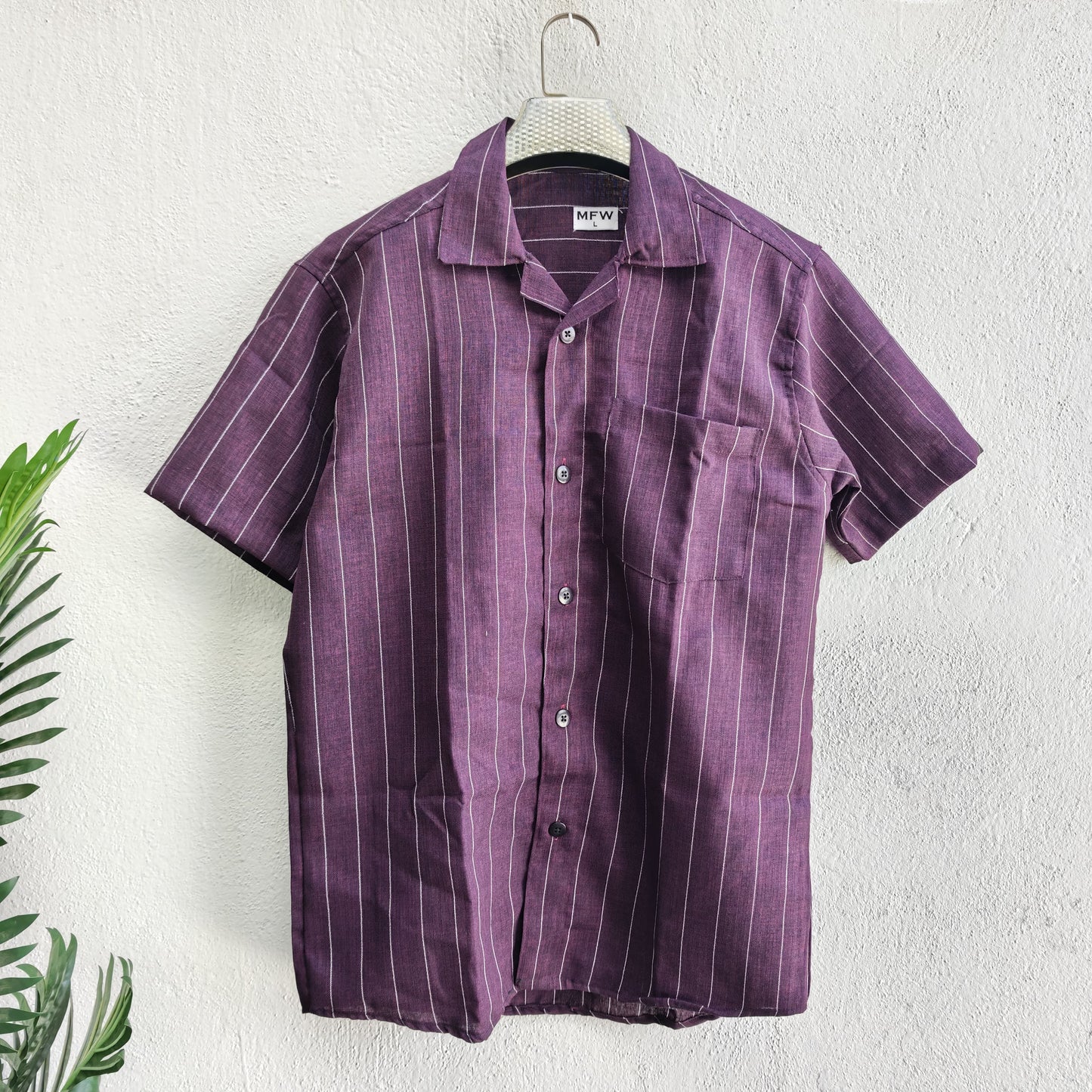 Mfw korean stripes Lenin Cuban Collar shirts buy @250 rs