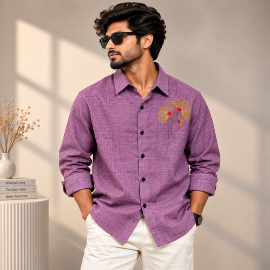 MFW Lenin embroidery work shirts Single pcs @299 and Buy 4 pcs combo @999