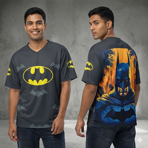 V neck Half sleeve front and back printed  jersey buy @200