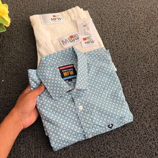 2 in 1 combo MFW printed Shirts + plain mom fit jeans buy @499 rs only