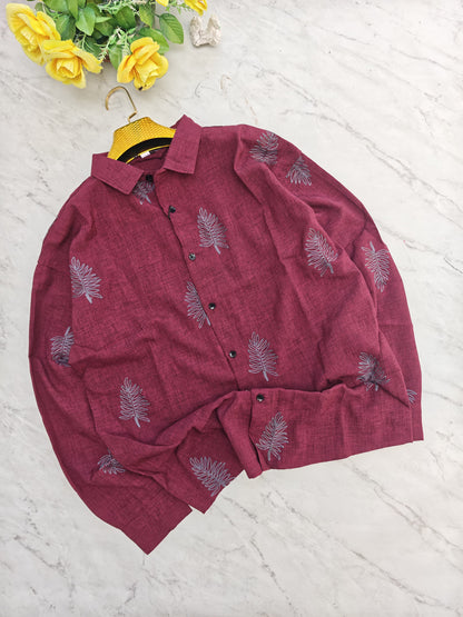 Mfw Lenin embroidery full sleeve shirts buy @300 rs only (D1)