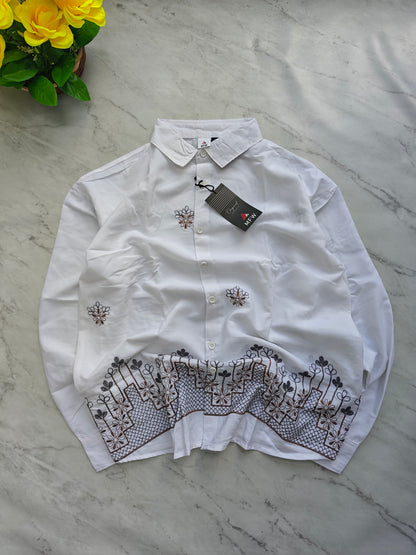 Men's Full sleeve Viscose Bottom Embroidery Shirts single pcs @350 and Buy 3 pc combo @999