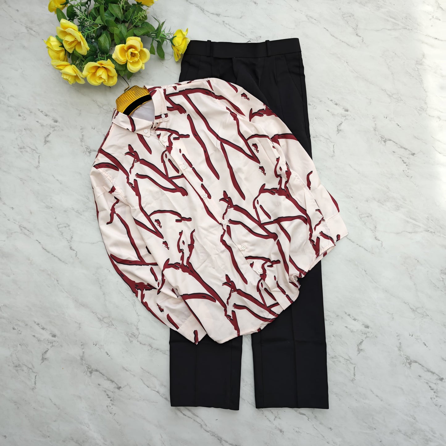2 in 1 combo viscose printed shirts +  pants combo buy @600 rs only