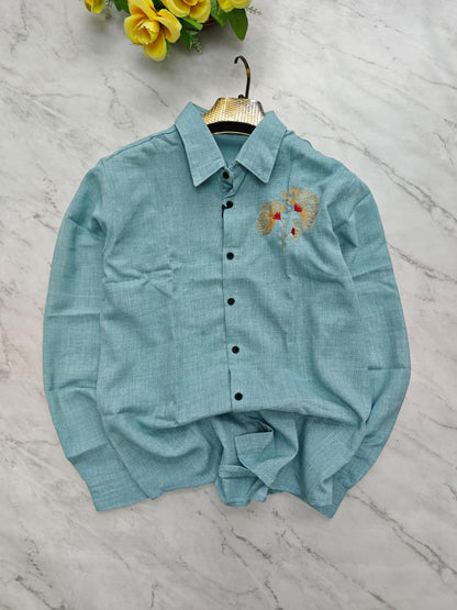 MFW Lenin embroidery work shirts Single pcs @299 and Buy 4 pcs combo @999