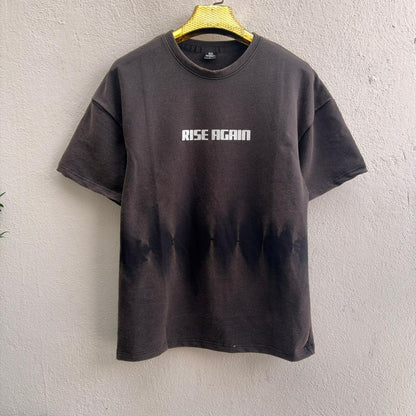 Acid wash Round neck Front and back print Drop shoulder Tshirt 1 pc @199 and 3 pcs @ 499(plain)