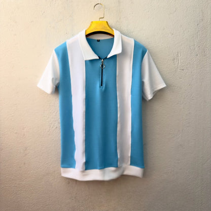 Men's korean Collar  old money Zipper Half sleeve Tshirt 1 pc @199 and 3 pcs @ 499