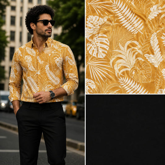 2 in 1 combo printed shirts + polo fit pants buy @600rs only