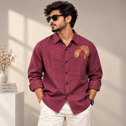 MFW Lenin embroidery work shirts Single pcs @299 and Buy 4 pcs combo @999