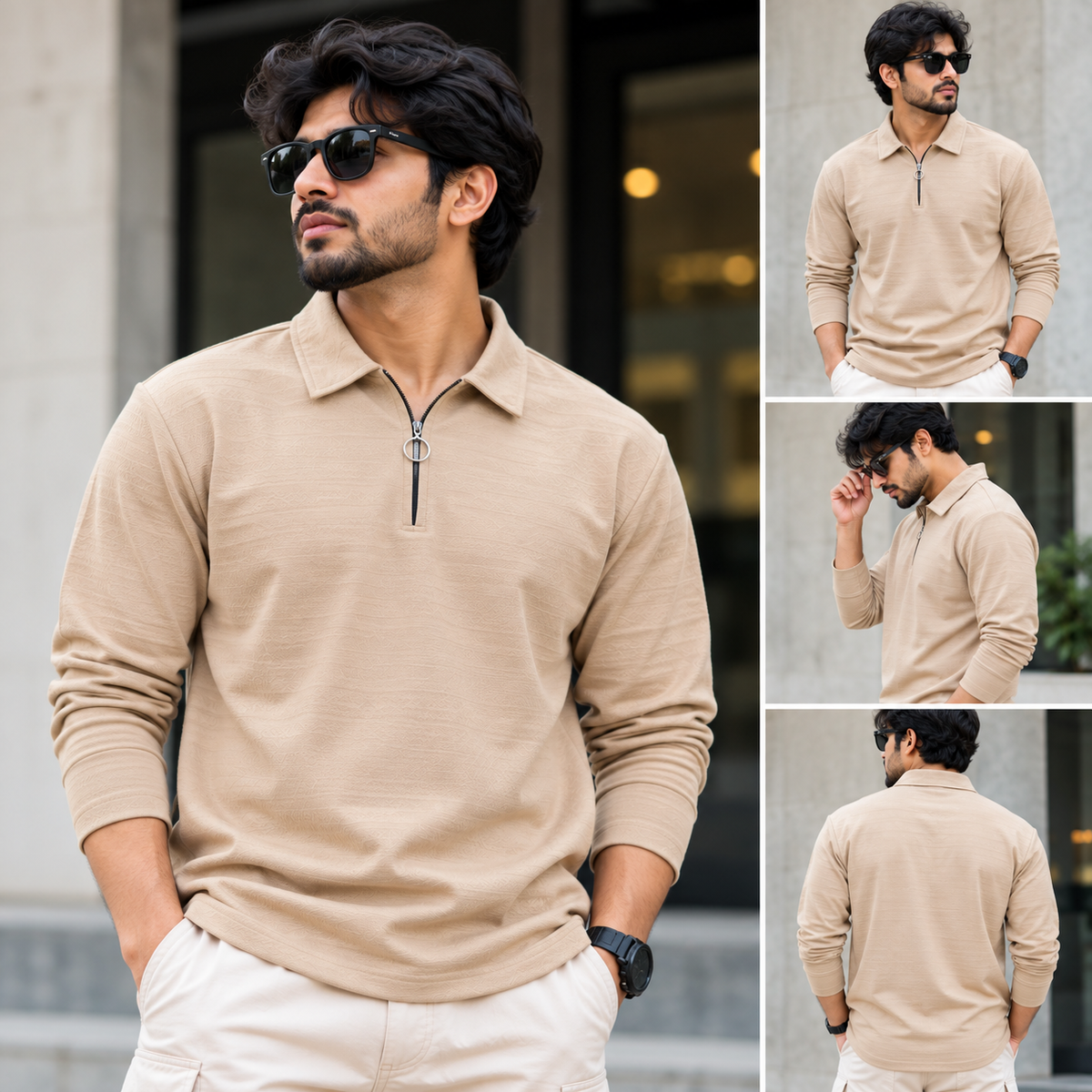 MFW  full sleeve Zipper  Tshirt 1 pc @199 and 3 pcs @ 499