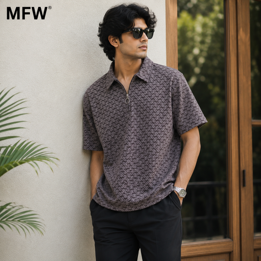 Mfw Half sleeve zipper Tshirt 1 pc @199 and 3 pcs @ 499