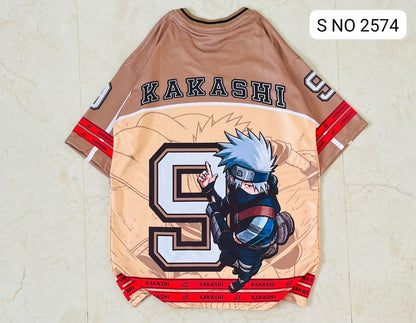 V-Neck Rib type anime printed jersey tshirts buy@250 rs only