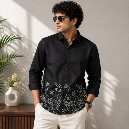 (D5)Men's Full sleeve lenin bottom printed shirts buy @300 rs only
