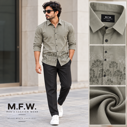 2 in 1 Combo MFW bottom printed shirts + Twill fabric polo fit pants buy @600 rs only