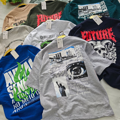 3 in 1 combo buy 3 pcs Random design Cotton Drop shoulder tshirts buy 500 only(Read description before ordering)